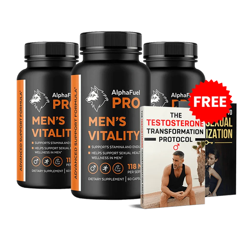 AlphaFuel Pro Men's Wellness Support — 3 Bottle / 90 Day Pack